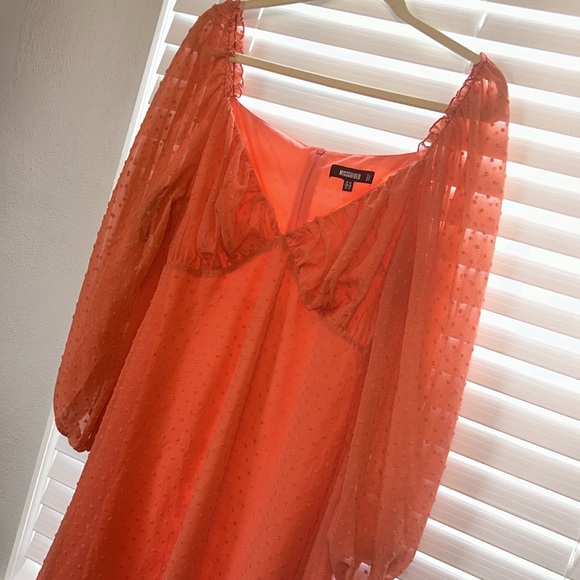 Missguided coral skater dress - Picture 2 of 5